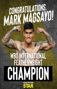 WBO International Featherweight Champion: Mark Magsayo